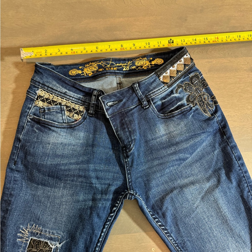 Desigual Women’s Blue Jeans with Distressed Details - Picture 3 of 8